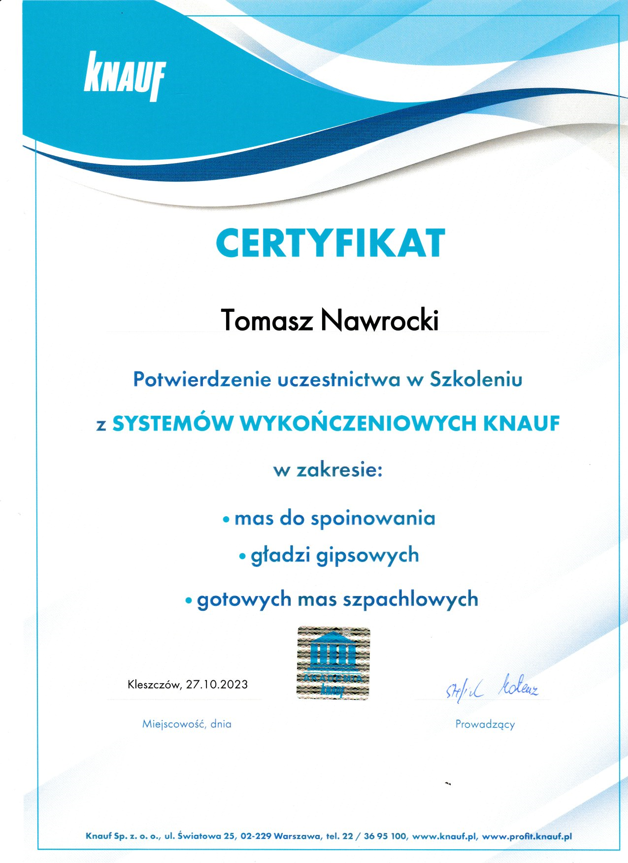 Certificate