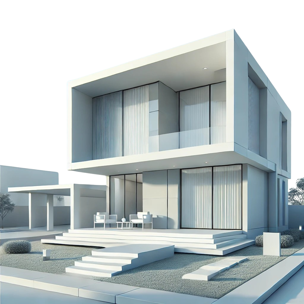 White modern house